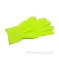 Hespax Yellow Knitted Lightwight Soft Safety Work Gloves